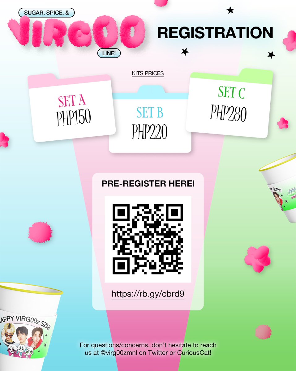 virg00zmnl's tweet image. today is the DAY ⭐️⭐️⭐️

𝙎𝙪𝙜𝙖𝙧, 𝙎𝙥𝙞𝙘𝙚, &amp;amp; 𝙑𝙞𝙧𝙜00 𝙇𝙞𝙣𝙚’𝙨 pre-registration is now open for STAYs to spice up their day on the 23rd of September! 

📬 23.08.02 — 23.08.20 (or until slots last!)
✳️ Pre-register here: rb.gy/cbrd9