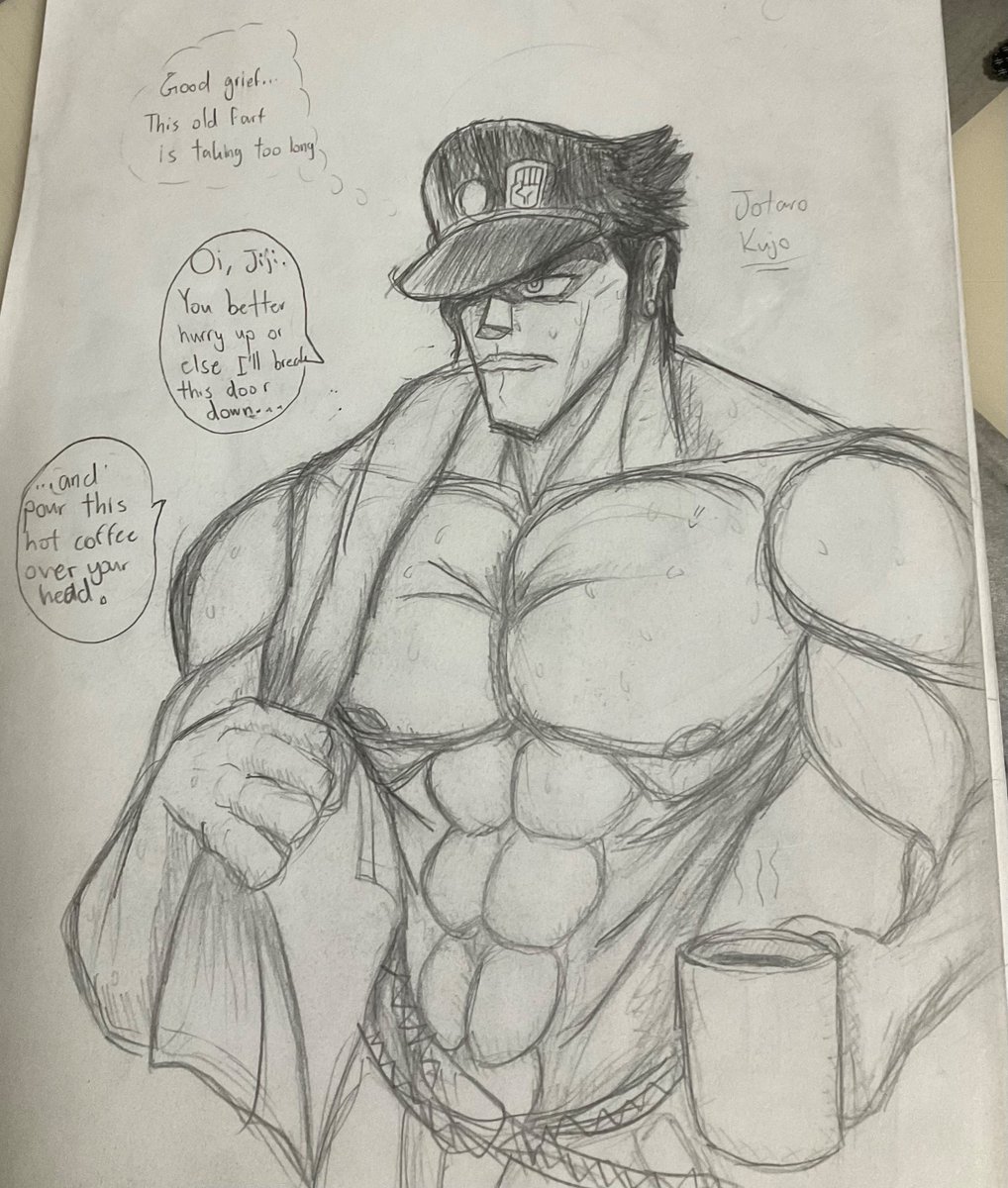 MemeTim58631153's tweet photo. rough sketch of Jotaro

#jjbafanart #JoJosBizarreAdventure #sketchart #sketchbook https://t.co/mYOq8ajlz4