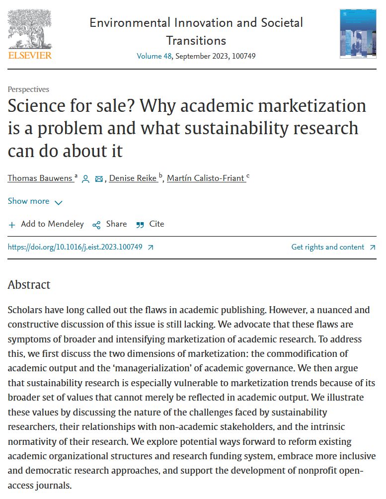 ThomasBauwens1's tweet photo. I love my job as an #academic. However, I’m also acutely aware of the shortcomings of modern #academia . Therefore, I teamed up with my colleagues and friends D. Reike and @MartinCalisto to write this reflexive paper: https://t.co/scrzsGP2De 
🧵 1/11 #AcademicTwitter https://t.co/EzGbGIX3mL