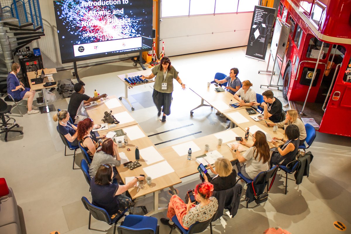 IdeaSquare - the innovation space at CERN (@cernideasquare) on Twitter photo This week, teachers are playing with protons at IdeaSquare!
UK primary school teachers, science education specialists and researchers from <a href="/CERN/">CERN</a>, the <a href="/unibirmingham/">Uni of Birmingham</a> and <a href="/UKRI_News/">UK Research and Innovation</a>, are brought together to develop creative approaches to engage students with physics and innovation. This week, teachers are playing with protons at IdeaSquare!
UK primary school teachers, science education specialists and researchers from <a href="/CERN/">CERN</a>, the <a href="/unibirmingham/">Uni of Birmingham</a> and <a href="/UKRI_News/">UK Research and Innovation</a>, are brought together to develop creative approaches to engage students with physics and innovation.