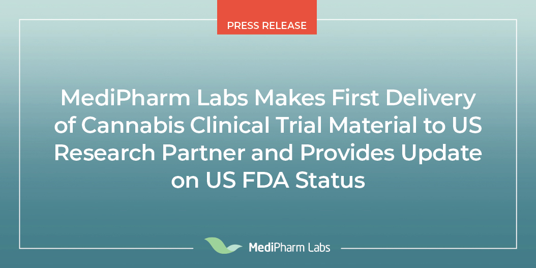 News: MediPharm Labs Makes First Delivery of Cannabis Clinical Trial Material to US Research Partner and Provides Update on US FDA Status. 
Read More: bit.ly/3OkZ0oi