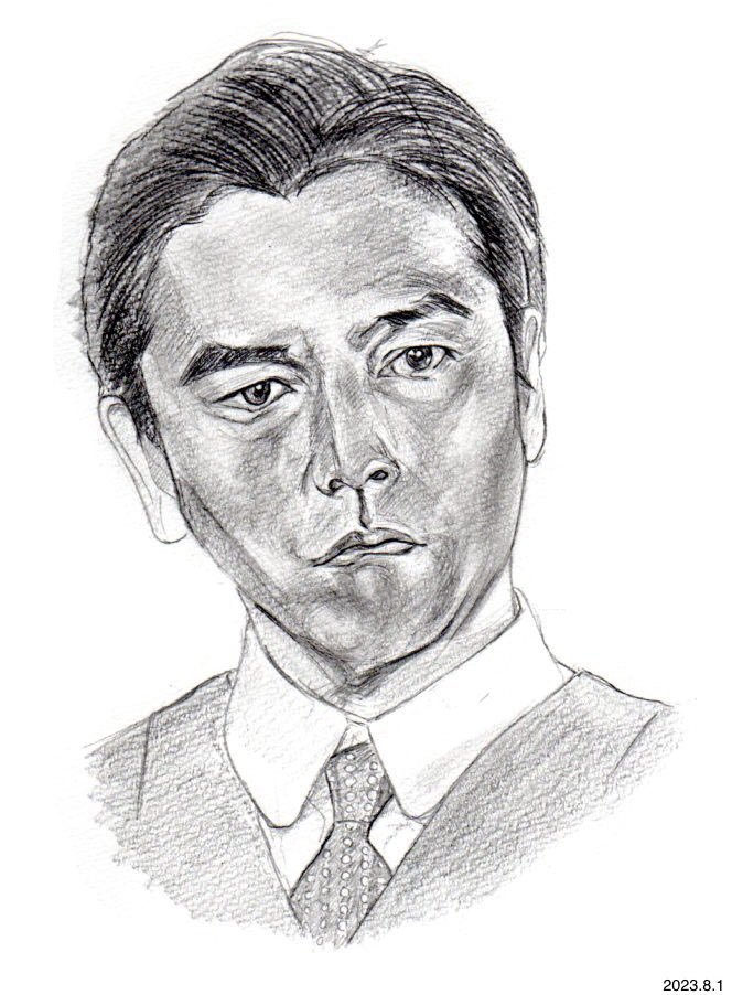 HIRAME9989's tweet photo. らんまんより、田邊彰久教授役の要潤さんを描きました。
「虫けらが何を言っても無駄だ！お前は私にすがるしかない！」
#朝ドラらんまん　#らんまん　#らんまん絵　#要潤　@kanamescafe https://t.co/jlLCI5l3fq