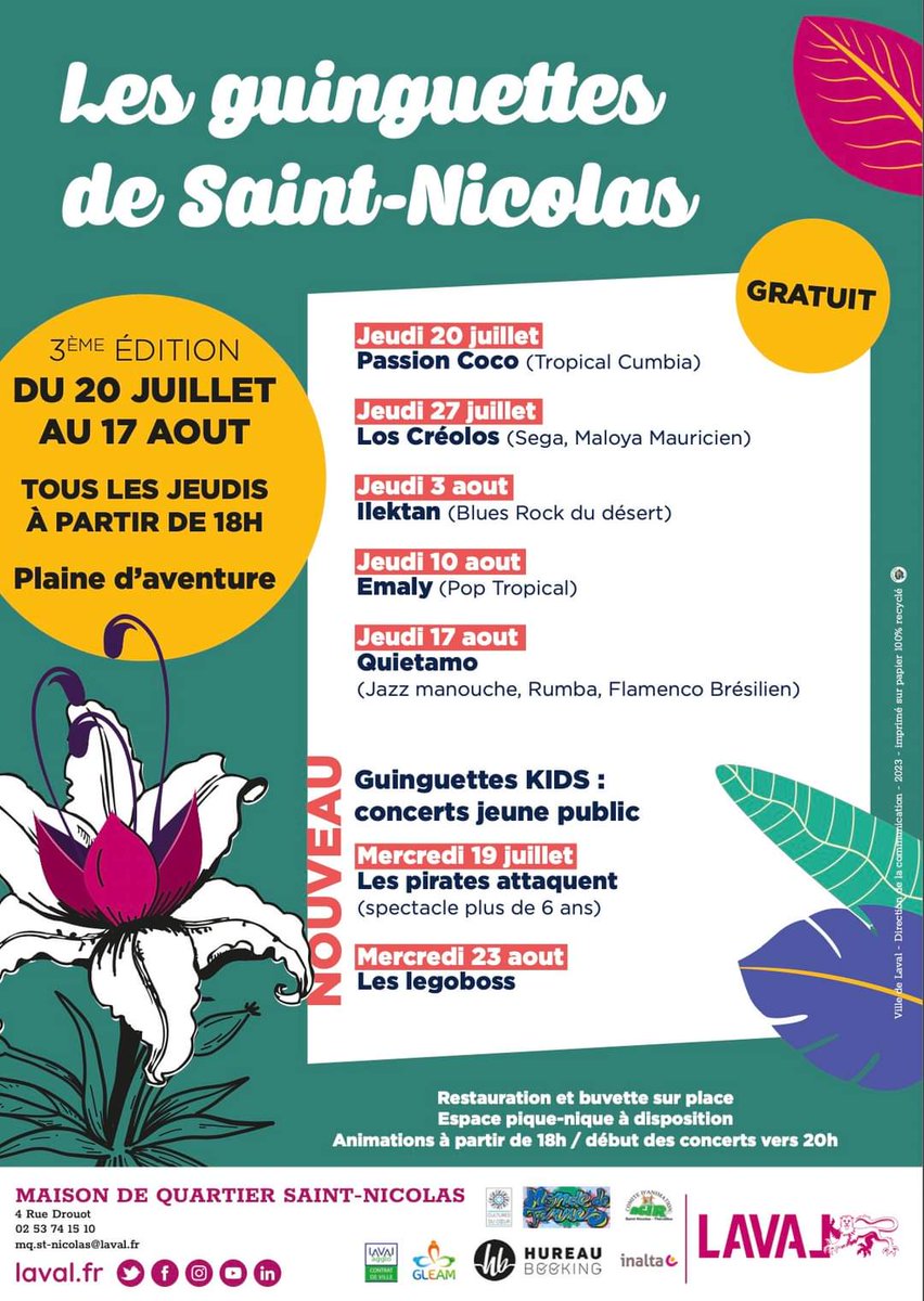 HUREAU BOOKING (@hureauantoine) on Twitter photo Un bel été sur Laval 😍 #culture #programmation <a href="/Laval_la_Ville/">Laval la Ville</a> <a href="/camille_petron/">camille petron</a> <a href="/FlorianBercault/">Florian Bercault</a> <a href="/LavalAgglo/">LavalAgglo</a> #musique #live Un bel été sur Laval 😍 #culture #programmation <a href="/Laval_la_Ville/">Laval la Ville</a> <a href="/camille_petron/">camille petron</a> <a href="/FlorianBercault/">Florian Bercault</a> <a href="/LavalAgglo/">LavalAgglo</a> #musique #live