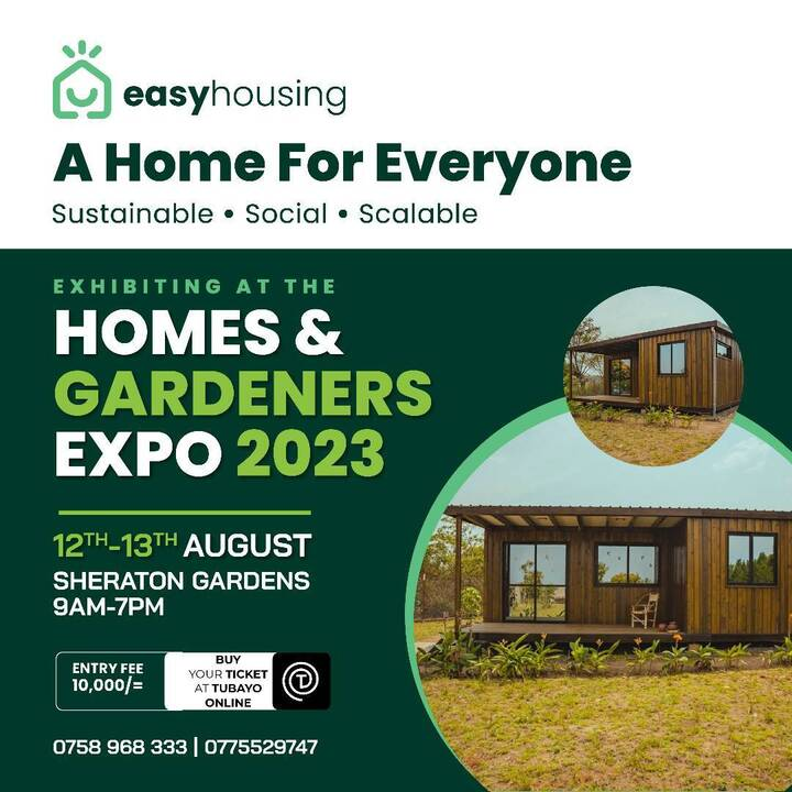 We're excited to be attending the Homes and Gardens Expo at Sheraton Gardens in Kampala on 12th-13th August! Come see us at our booth to learn more about our sustainable housing solutions. #homesandgardens #sustainablehousing #kampala #affordablehousing