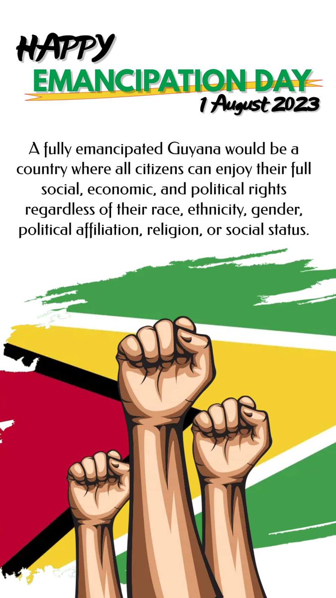 If and until then Guyanese of African descent are still not free Emancipation Guyana awaits you.