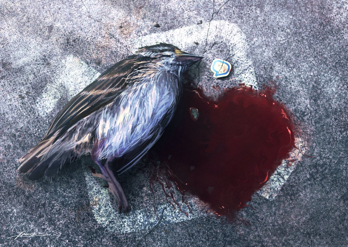 blood beard bird no humans death monster 1boy  illustration images