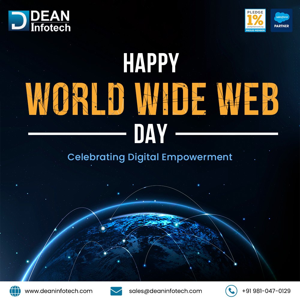 Today, we celebrate the incredible impact of the #WorldWideWebDay on our lives and society. 🎉 The digital revolution has transformed how we #connect, work, and explore knowledge. 
Embrace the power of the #internet to unlock boundless opportunities 

#deaninfotech #AI #ML #IoT