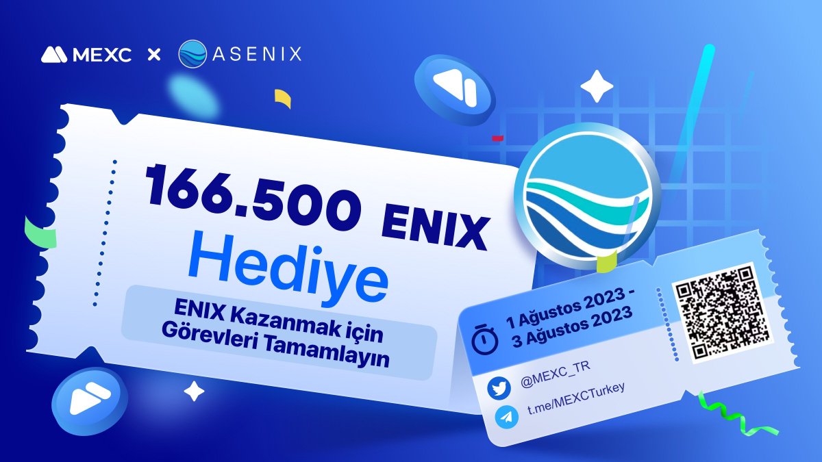 MEXC_Topluluk's tweet photo. 🎁 #MEXC $ENIX Özel Çekilişine Katılın!

🏆 166.500 #ENIX Ödülden Pay Kazanın!

📌 Katılım: https://t.co/7UZaCwkSWT

🔷 Takip Et: @MEXC_TR
🔷 Takip Et: @ASENIXtoken
🔷 Abone Ol: https://t.co/lXriMpd0ls
🔷 Alıntıla 5 kişi etiketle

📅 Son Katılım: 3 Ağustos 2023 18.00 https://t.co/bn2iLvwjec