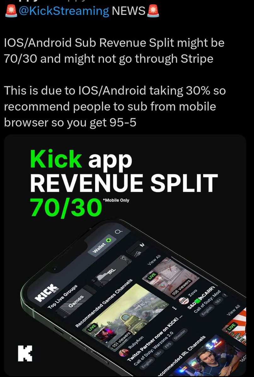 BeckLoveGaming's tweet photo. Sooo Android/IOS are being greedy, encourage you followers to sub through browser so you can earn full 95/5 payout! 🤬🤬🤬 https://t.co/OEimo2mtGM