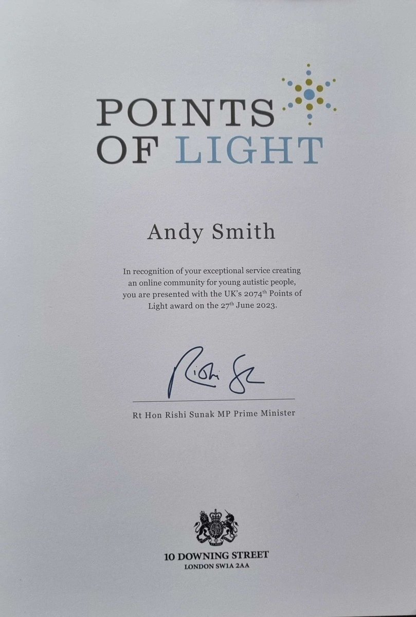 After a magical London meetup weekend, I came home to a letter from the Prime Minister. It is really awesome to see Spectrum Gaming gain national recognition, and I am hoping this continues to happen.
1/3