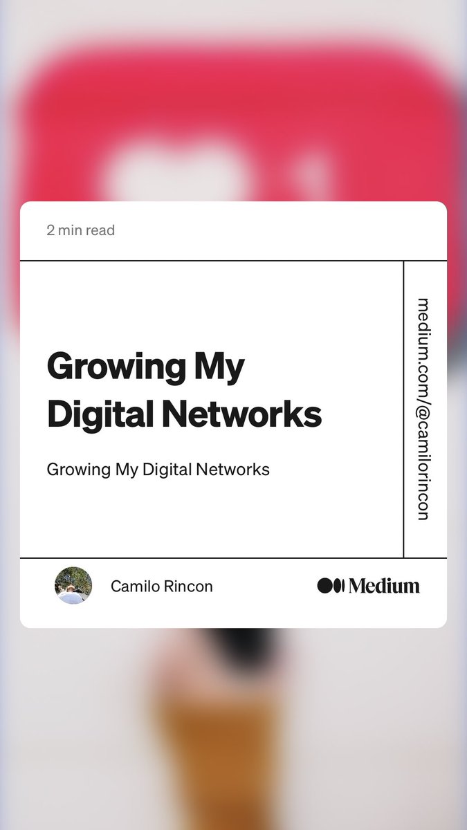 carlmultimedia's tweet photo. “Growing My Digital Networks” by Camilo Rincon
https://t.co/MFo4X6zHXg https://t.co/PAGndJzoFo