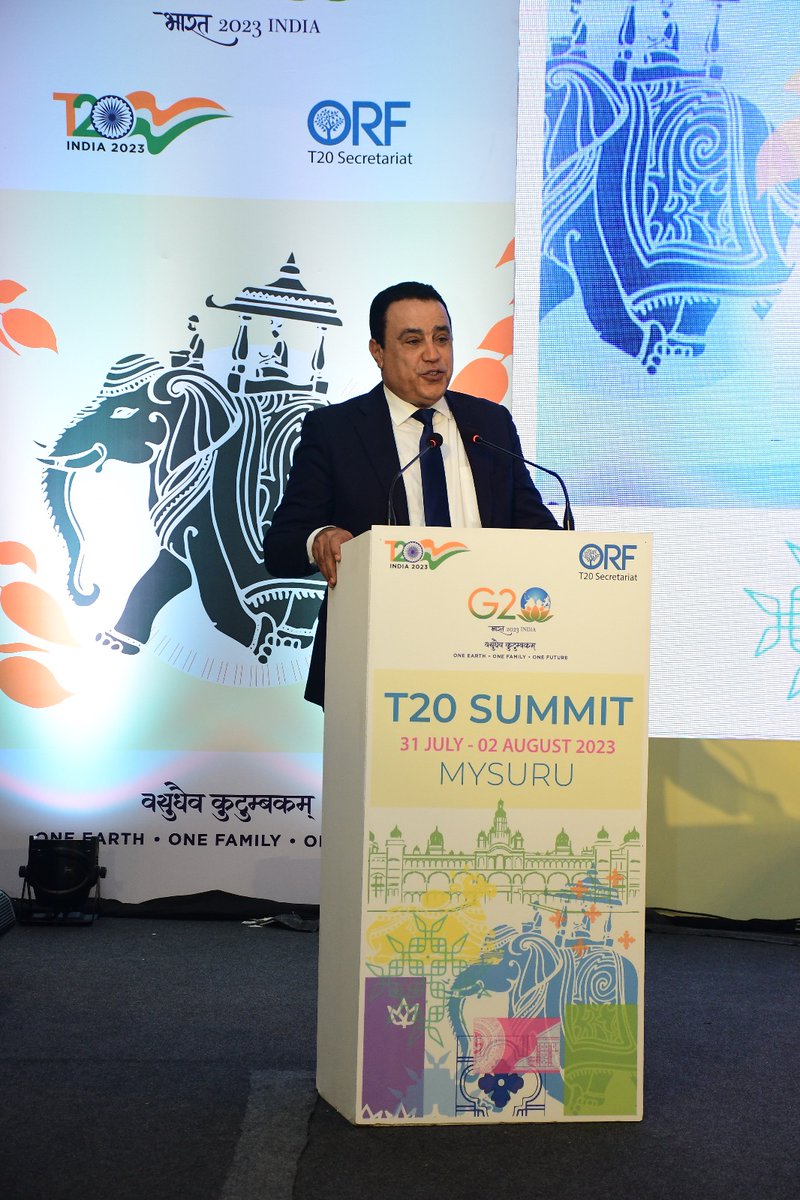 Honored to give a special address today at the Think20 Summit, which brings together distinguished Task Force policy experts from around the world. This event provides an opportunity to collectively showcase ideas and insights on the priorities of India's G20 Presidency.#G20India