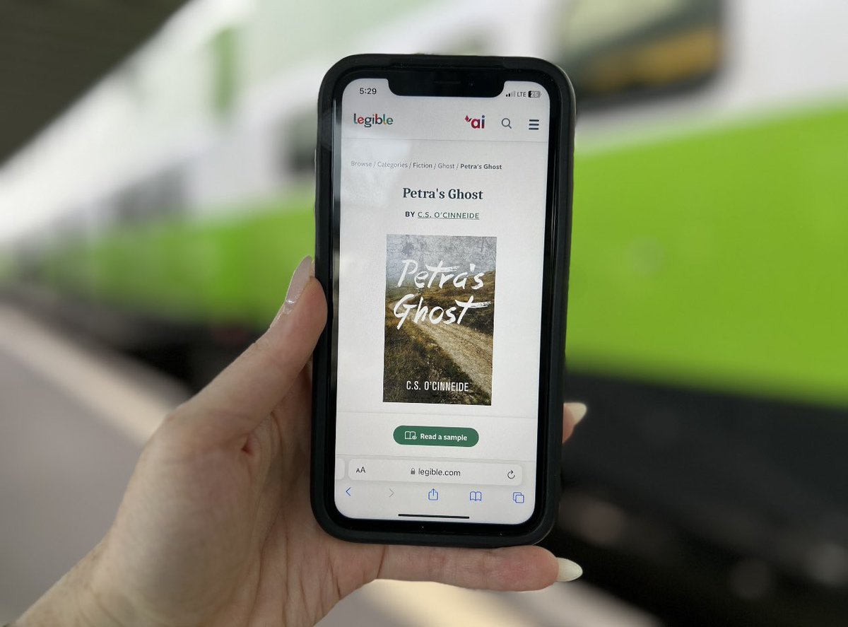 GOtransit's tweet photo. For the month of August, Legible is providing a FREE copy of Petra’s Ghost by C.S. O’Cinneide to everyone on the GO! Get your copy at https://t.co/ngeeiKygBU #GOTransitReads https://t.co/gVfL7H17yj