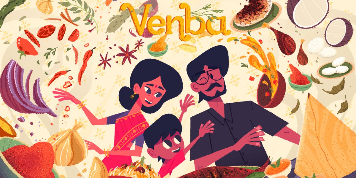 Ayer jugué a un juego precioso llamado "Venba" sobre una madre inmigrante que intenta que su familia no desconecte completamente de sus raíces (India) usando el libro de recetas de su madre, que está estropeado e ilegible en muchos tramos.