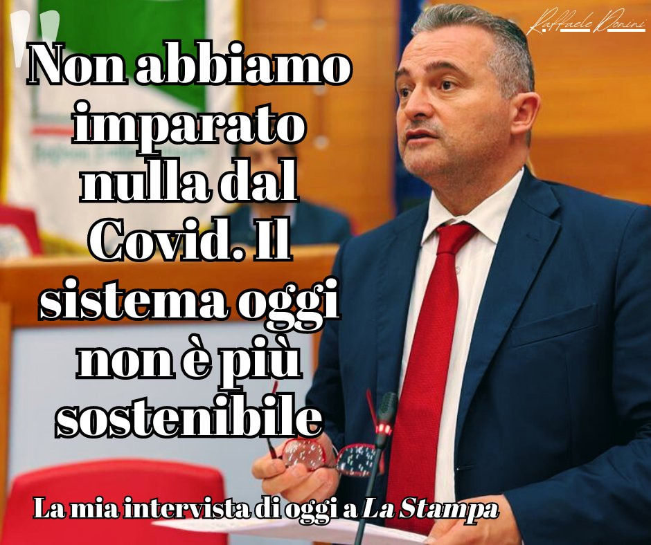 raffaeledonini's tweet photo. Oggi mi ha intervistato La Stampa: ecco alcuni estratti 🗣️

#SanitaPubblica https://t.co/O4t2DWJWL7
