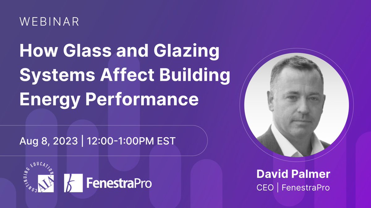 ✨ One of our most popular webinars is back! ✨

Join us for a 60-minute session on the implications of using different glass types and how designers can better optimize their selection to benefit building performance.

Register for your spot now: bit.ly/3nou2SM