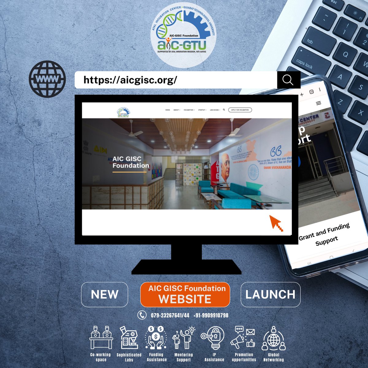 Aicgisc's tweet photo. We have launched our new website, visit us on https://t.co/HoVKFRhVMW for incubation support.
#startup #startupecosystem #startupindia 
#incubator #innovation #biotechnology @GTUoffice @GsetGtu  @GraduateSchoo16 @AIMtoInnovate   @themahendrab https://t.co/lUuT12Upa3