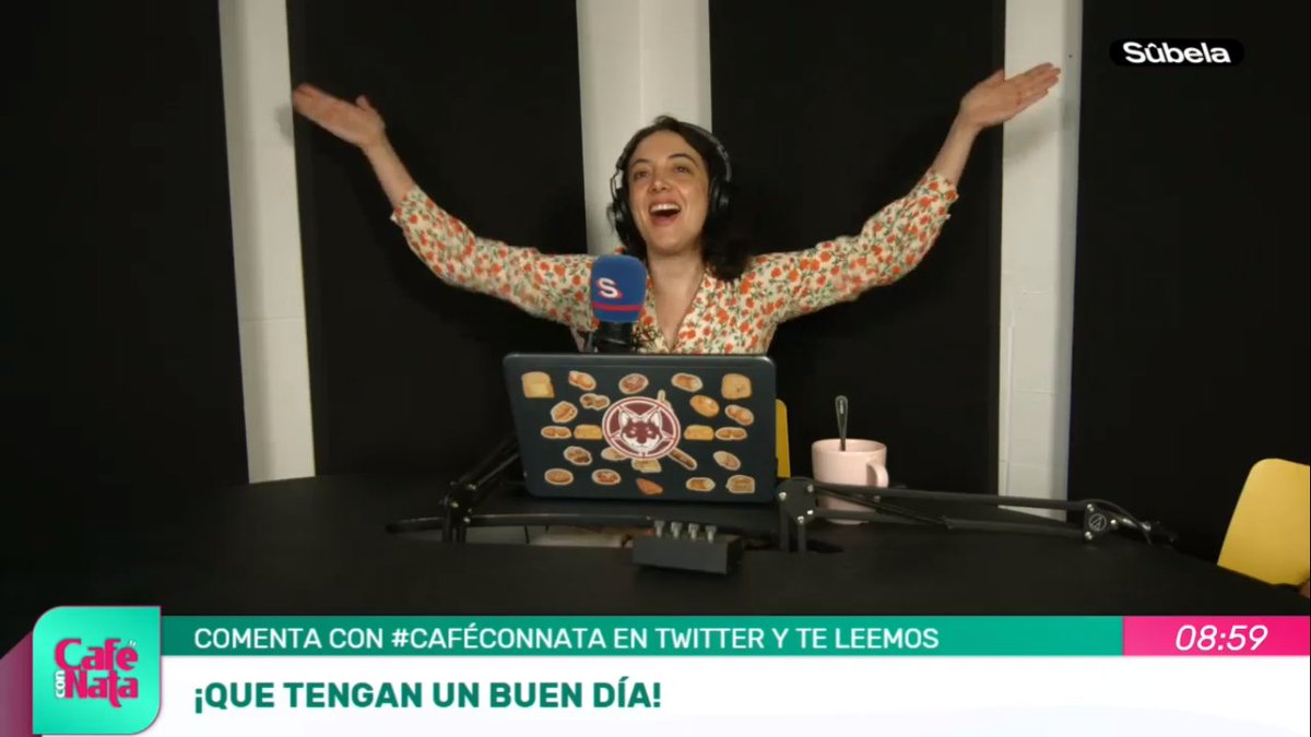 SÚBELA (@subelaradio) on Twitter photo ¡Panci y agua pa la seca 🎶! Con <a href="/ValdebenitoNata/">Natalia Valdebenito</a> disfrutando sus "Nata-ciones ⛵️", nos encomendamos al Sol del Aconcagua, Hija Ilustre (no reconocida) de Putaendo y Reina Indiscutida de la Micro <a href="/fernandtoledo/">Fernanda Toledo</a>, que nos acompaña esta semana en el #CaféConNata. ¡Panci y agua pa la seca 🎶! Con <a href="/ValdebenitoNata/">Natalia Valdebenito</a> disfrutando sus "Nata-ciones ⛵️", nos encomendamos al Sol del Aconcagua, Hija Ilustre (no reconocida) de Putaendo y Reina Indiscutida de la Micro <a href="/fernandtoledo/">Fernanda Toledo</a>, que nos acompaña esta semana en el #CaféConNata.