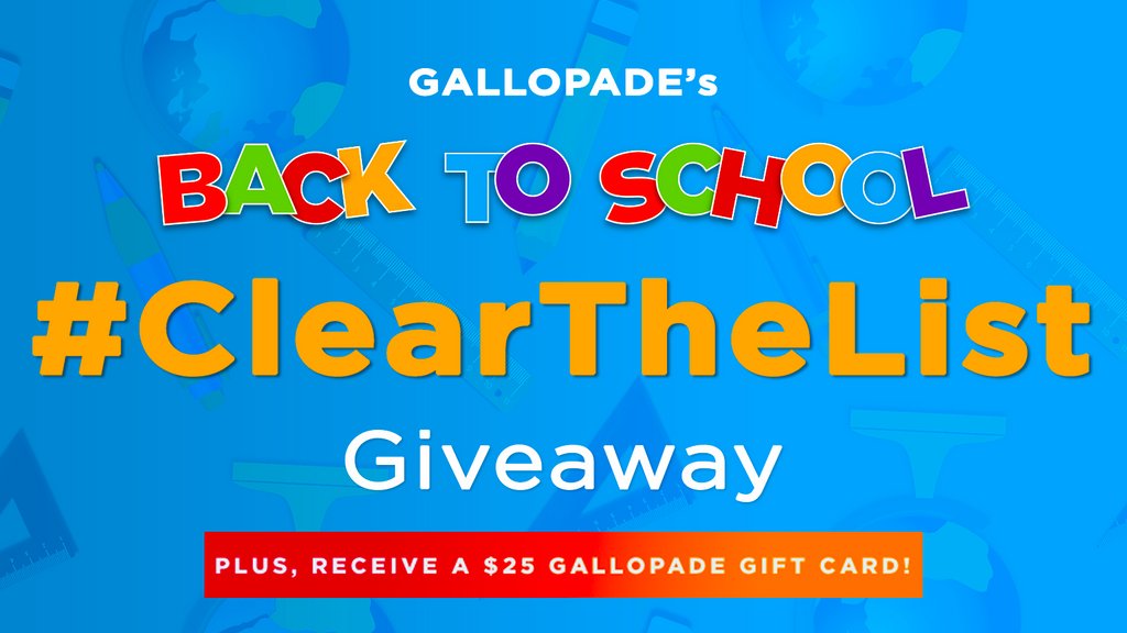 📢 #Giveaway 📢 Two winners will receive a $25 Gallopade gift card, plus we’ll "clear" $20-worth of items from their Amazon list! Contest ends Friday, Aug. 4 at 5 PM EST.  #clearthelist 

HOW TO ENTER: 
✅Follow us 
✅Like and retweet 
✅Share the 🔗 to your Amazon list