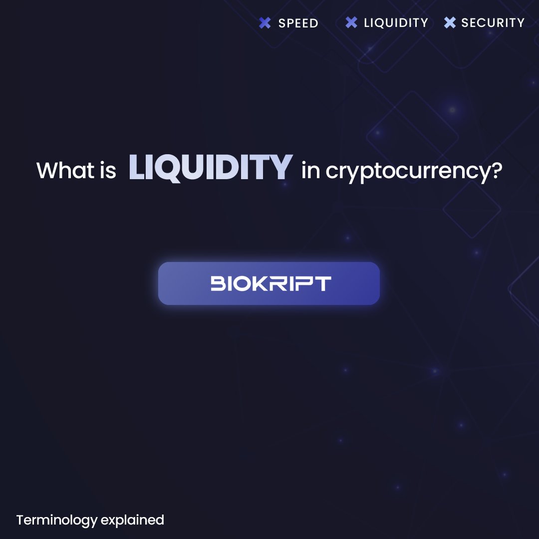 biokript's tweet photo. Liquidity in cryptocurrency refers to the ease of converting a digital coin or token into cash or another digital asset without impacting its price. Liquidity provides the cryptocurrency market with stability and safeguards exchanges and traders from the impact of price swings. https://t.co/tZhnrmDaGR