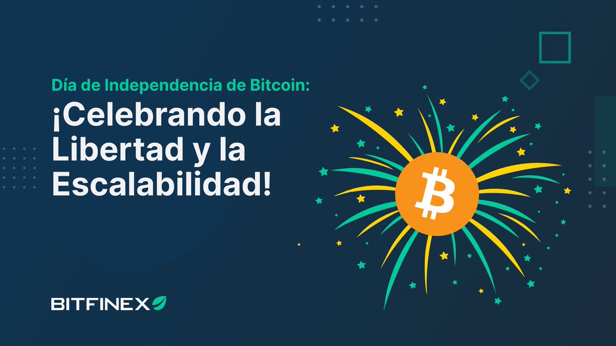 BitfinexSpanish's tweet photo. ¡El Día De Independencia #Bitcoin ha llegado! 🚀

Estamos conmemorando la conclusión de las Guerras de Tamaño de Bloque y la llegada de SegWit, un momento crucial que mejoró la escalabilidad y estabilidad de Bitcoin.

¡To the moon, Bitcoin! 🪙 https://t.co/hLsdxUS5LY