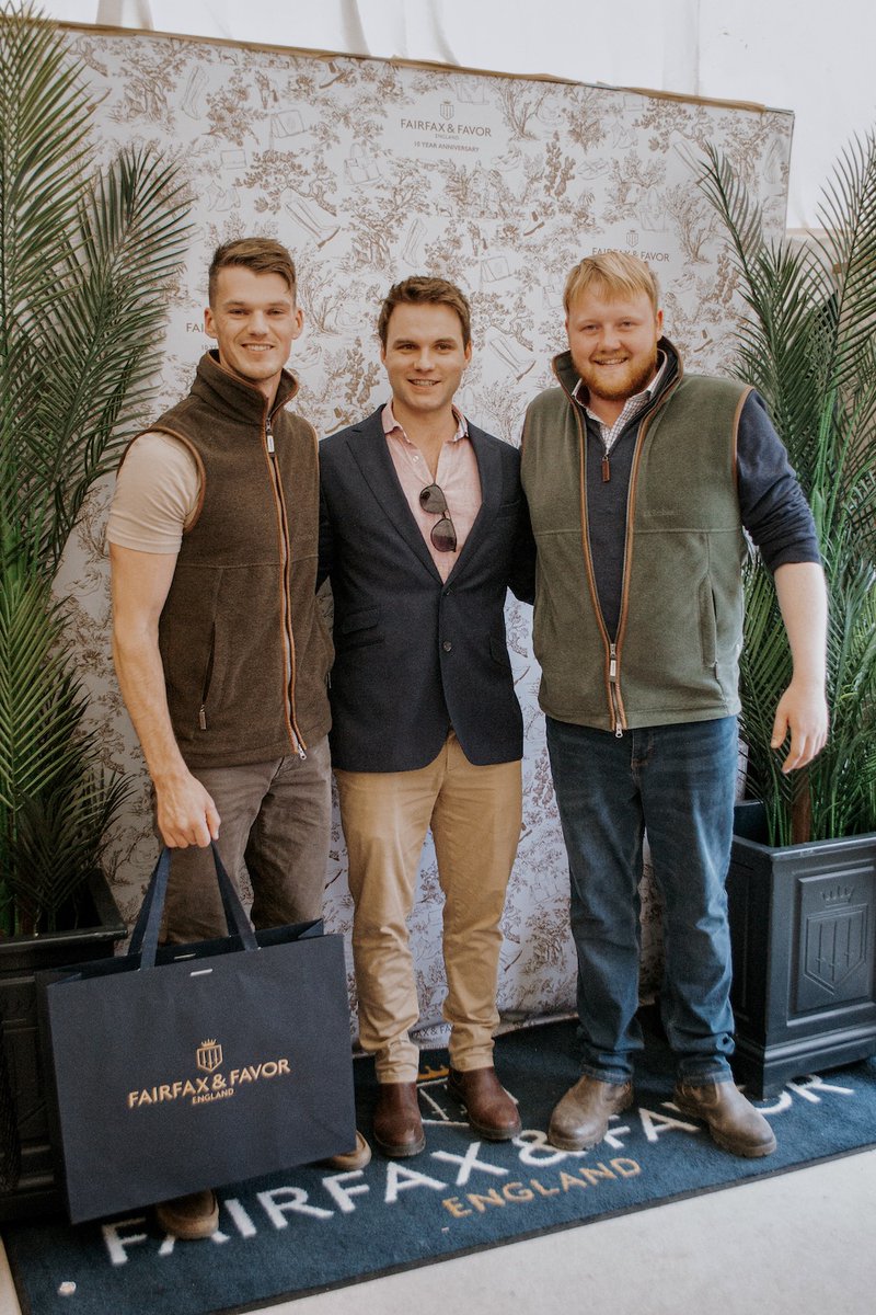 It was lovely to see @benfrancis & @cooper_kaleb visiting our stand @thegamefair 🥂 We had an incredible time at this year's Game Fair; let us know in the comments below your Game Fair highlights 🙌 #fairfaxandfavor#countrylifestylebrand#gamefair2023