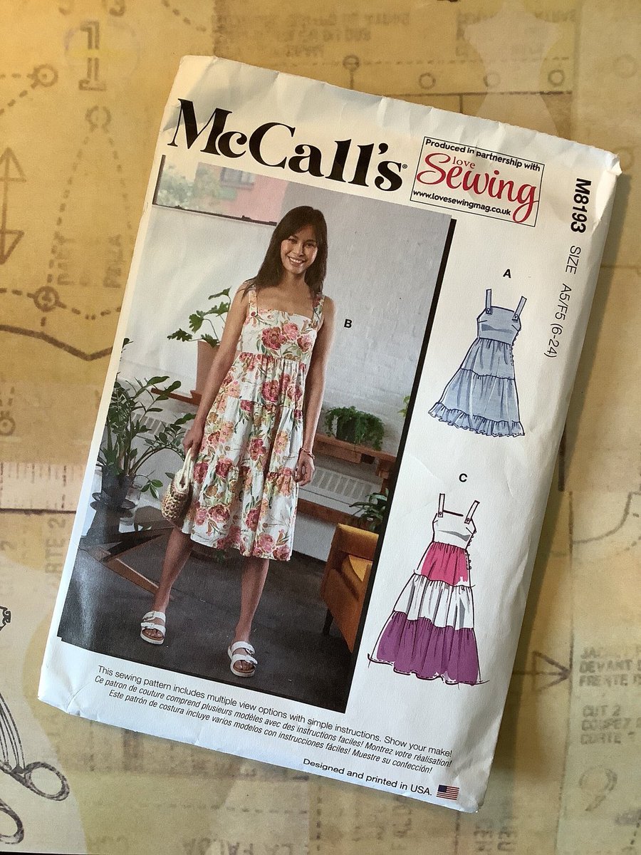 WatsonsVintage's tweet photo. NEW LISTING A STUNNING McCall’s Wardrobe Staple Summer Dress Pattern in Sizes 6 to 24 https://t.co/dkjTEAq0MF #McCalls #DressPattern #SummerDress #UncutPattern #EasySewPattern #AllSizePattern https://t.co/hfcWVySVKx