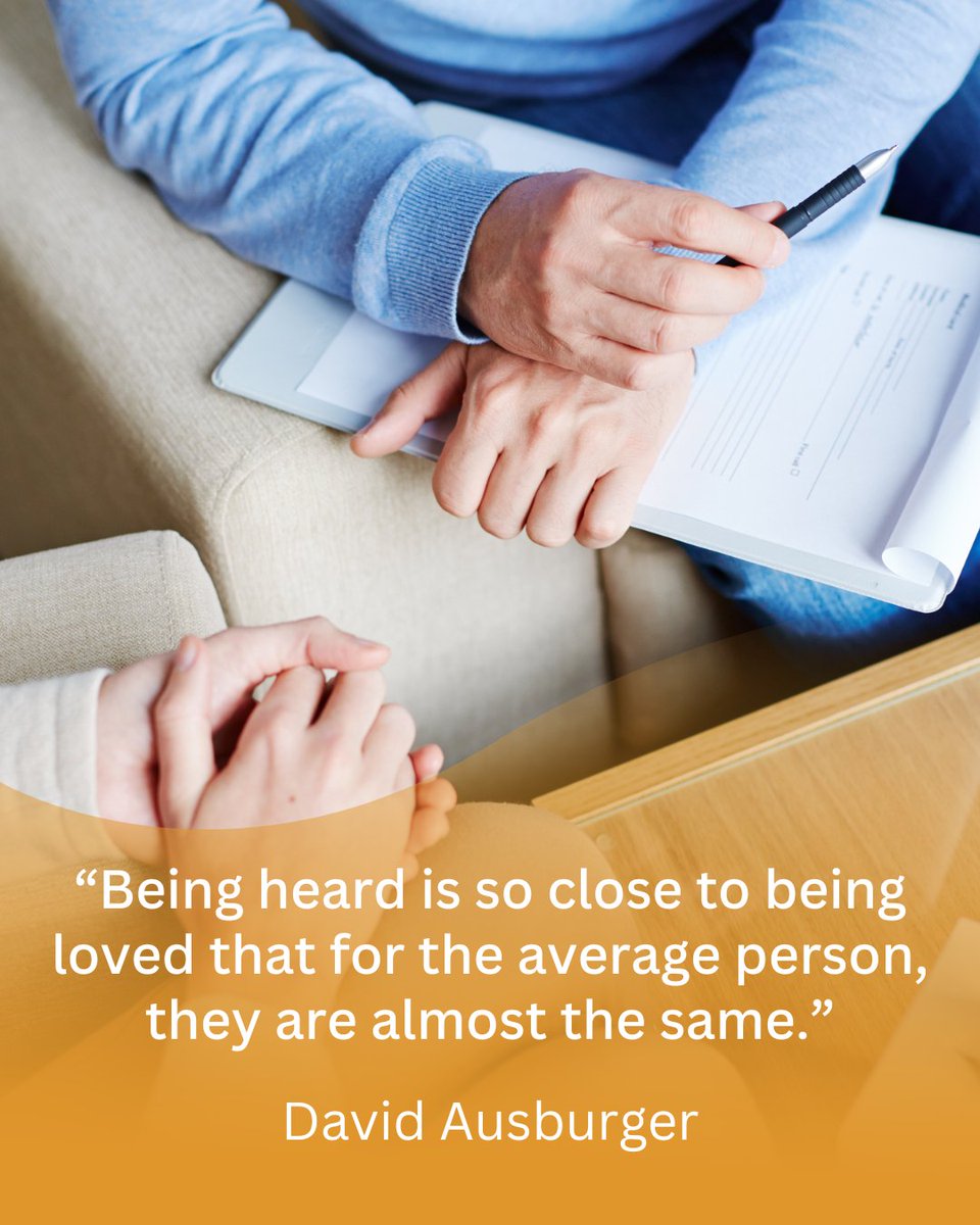 Marathonym's tweet image. This quote from David Ausburger should remind us that one of the most powerful ways we can minister to others is by giving them our undivided attention. Don’t forget relational ministry starts with listening. #healthyministry #activelistening #lovingothers