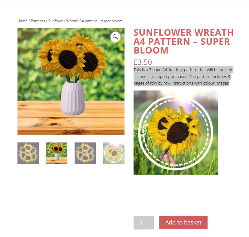 SistersThat's tweet photo. Our sunflower is a 3 page A4  knitting pattern with row by row instructions and colour images, available posted or downloaded https://t.co/NmdUnGv92Y
#knittingpattern #sunflowerknit #knittinginstructions #rowbyrow #colourimages #a4pattern https://t.co/ZC71exKliC