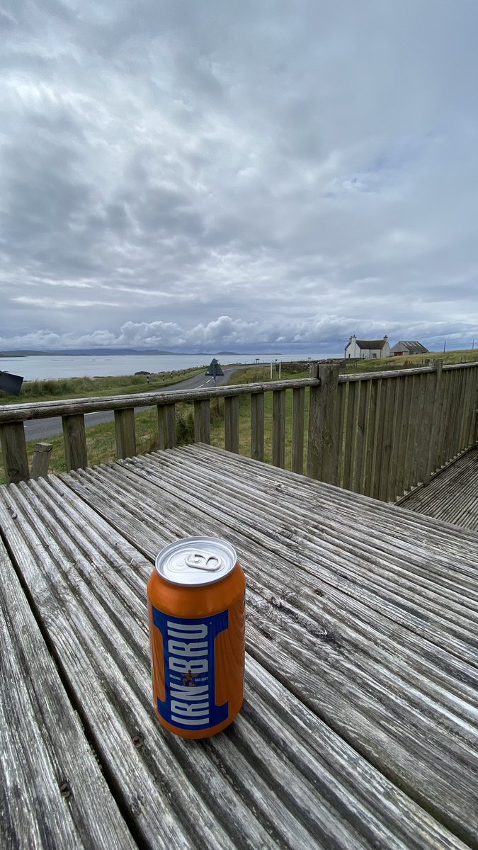 thecowboycamper's tweet photo. Rude!………… very rude not to! #LongDistanceWalk #OuterHebrides #KilbrideCafe @Hebridean_Way @irnbru https://t.co/N751KTm5Hy