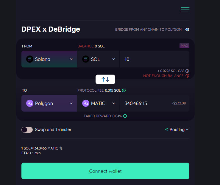DPEX_io's tweet photo. 🚀Announcement Alert🚀!
We've integrated with @deBridgeFinance to open up new horizons!🌐 Now you can bridge from anywhere like Solana and land directly on Polygon, getting Matic to trade on $DPEX!
🌉 Let's redefine the crypto experience together!💫 #Polygon #matic #DPEX https://t.co/8j7mqWH8EJ