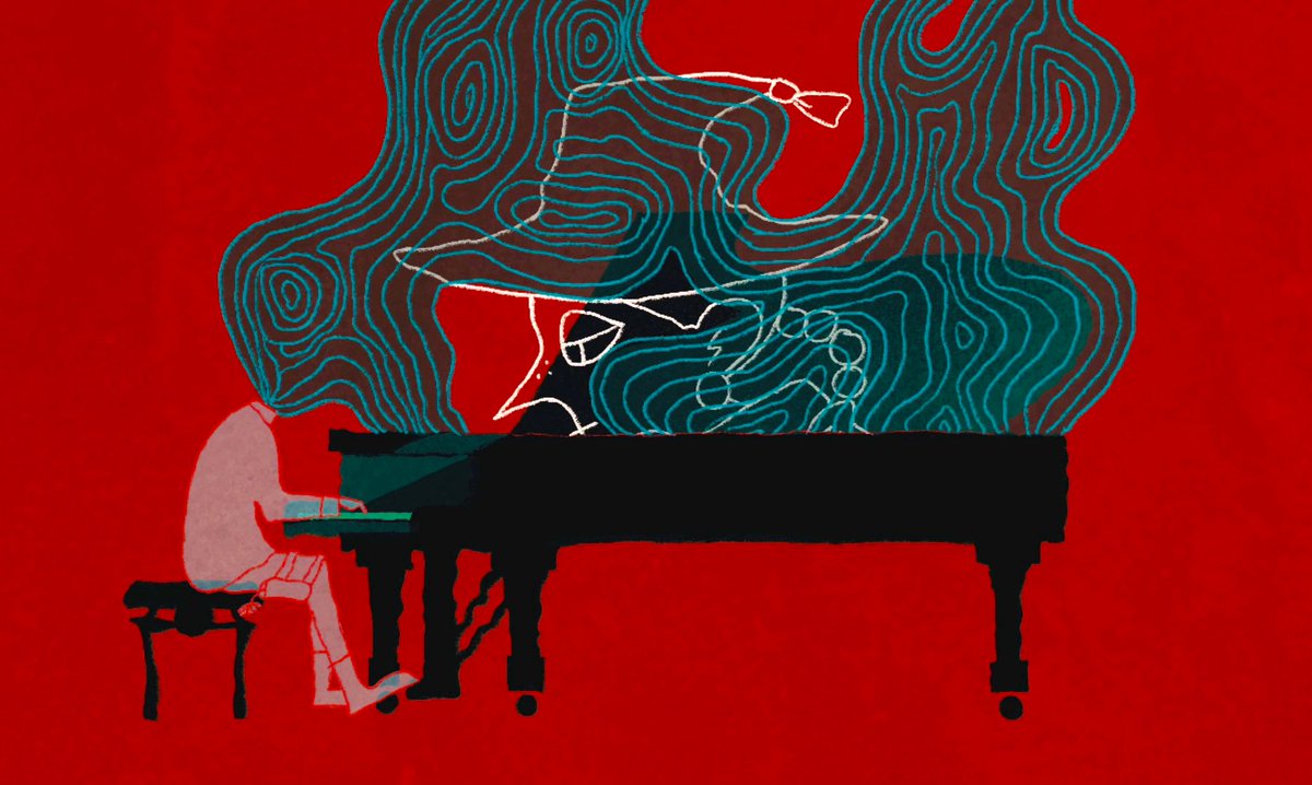 piano sitting red background instrument solo surreal simple background  illustration images