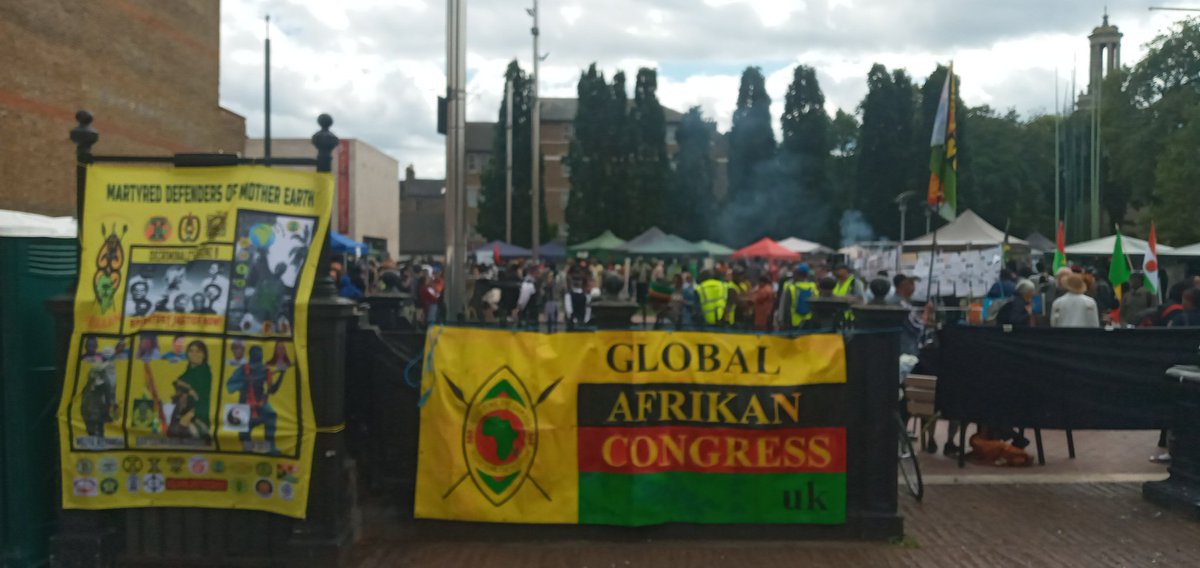 Gathering at the #EmancipationDay gathering at #Brixton, London.  ✊🏾