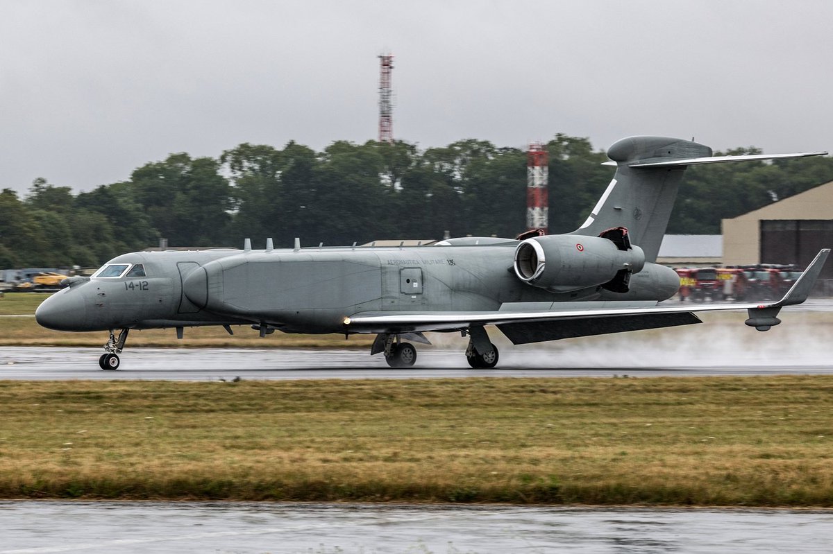 shghr666's tweet image. そして珍機来訪。
イタリア空軍 (Aeronautica Militare Italiana)  14° Stomo / 71° SQN Gulfstream E-550A CAEW #RIAT2023

怪しさ満点だけどこの機体、結構アチコチで見てる気がするw
（未現像のもっとヤバイやつとセットでした）