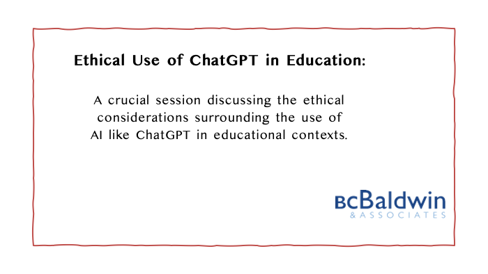 🤝 Join our session on ethical AI use in education! Educators and administrators will explore biases, privacy, and responsible implementation. Let's build trust and transparency in our school districts. 🏫 #EthicalAI #AIinEducation

🔗 Learn more: bcbaldwin.com/ai-in-educatio…