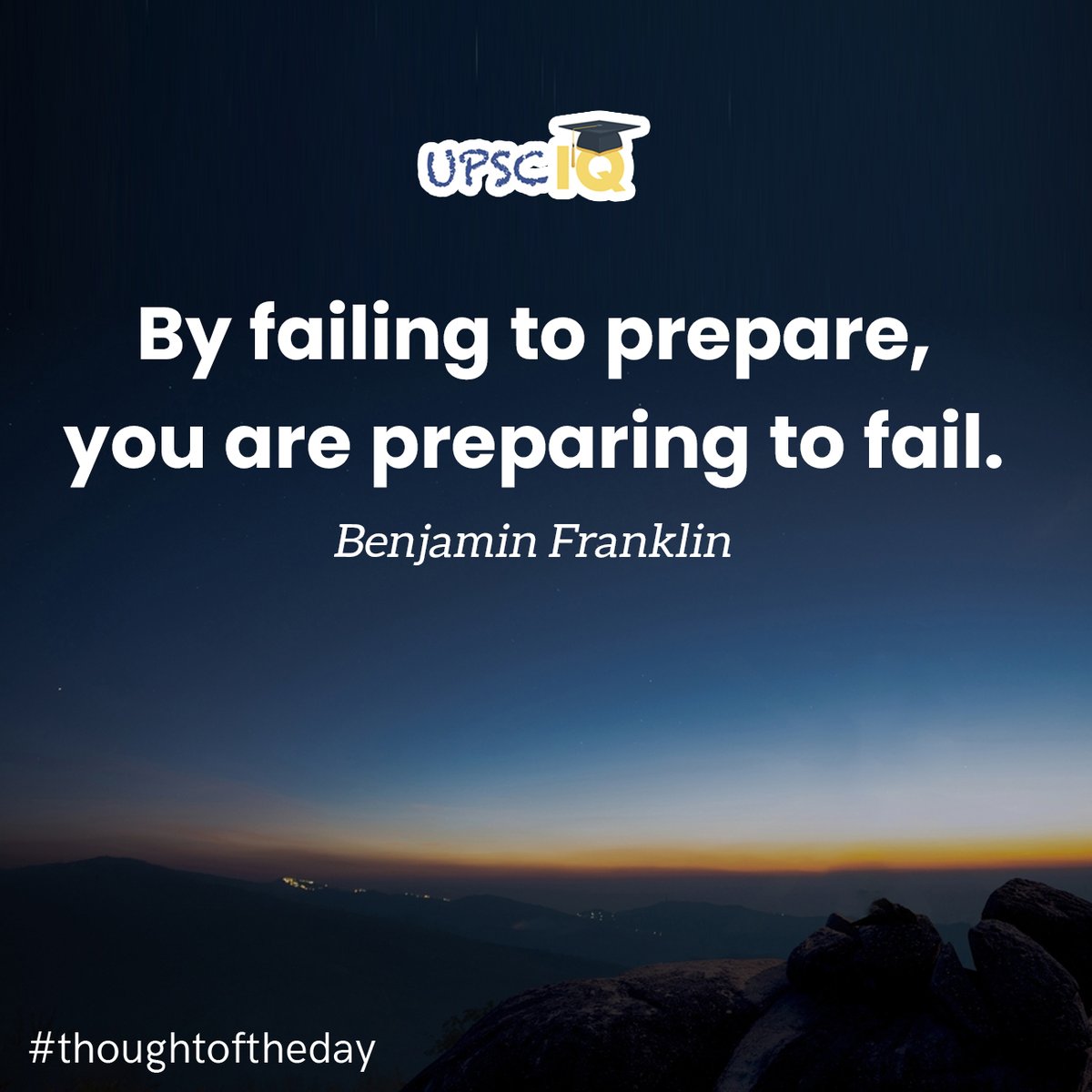 upsciq's tweet photo. #failingtoprepare #preparingtofail #fail #BenjaminFranklin #thoughtoftheday #Motivationalquote #dailymotivation #quotes #quoteoftheday #todaythought #quotesaboutlife #quoteofthelife #dailyquotes #dailythoughts #motivationquotes https://t.co/kRWuhWbL4p