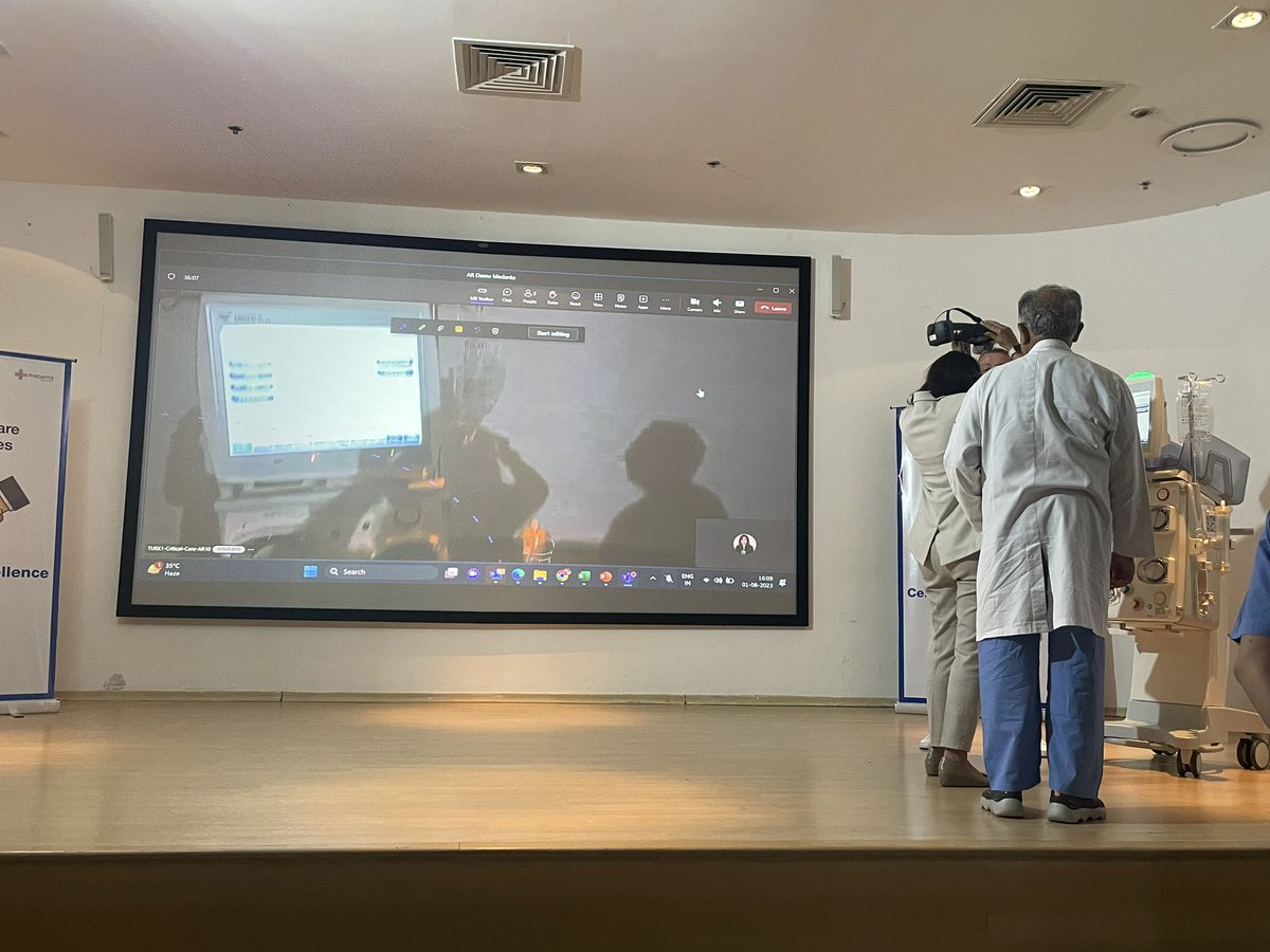 dranantvp's tweet photo. VR based CRRT circuit assembly and troubleshooting from @FreseniusKabi unveiled today @medanta. Will update in coming days when we do in our ICU https://t.co/J9OlyFG0NX