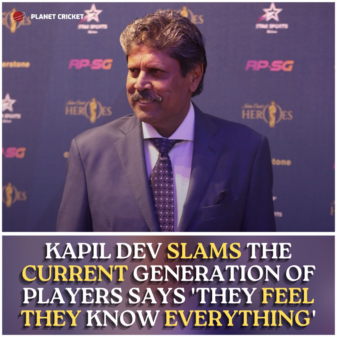 Tplanetcricket's tweet photo. "Sometimes, when too much money comes, #arrogance comes. These #cricketers feel they know everything. That’s the difference. I would say there are so many cricketers who need help, when #SunilGavaskar is there, why can’t you talk? Why should there be ego? - #KapilDev 

#India https://t.co/fdd0Pcn6IO