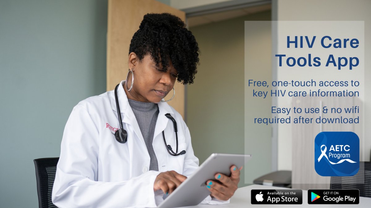 aetcnasc's tweet photo. HIV Care Tools, the #AETCProgram mobile app developed by  AETC National Coordinating Resource Center  One-touch access to key #HIV care information, including quick guides, screening tools &amp; expert consultation for busy clinicians. Free &amp; easy to use! https://t.co/2lpkMv1OtZ https://t.co/DQLW7iq48g