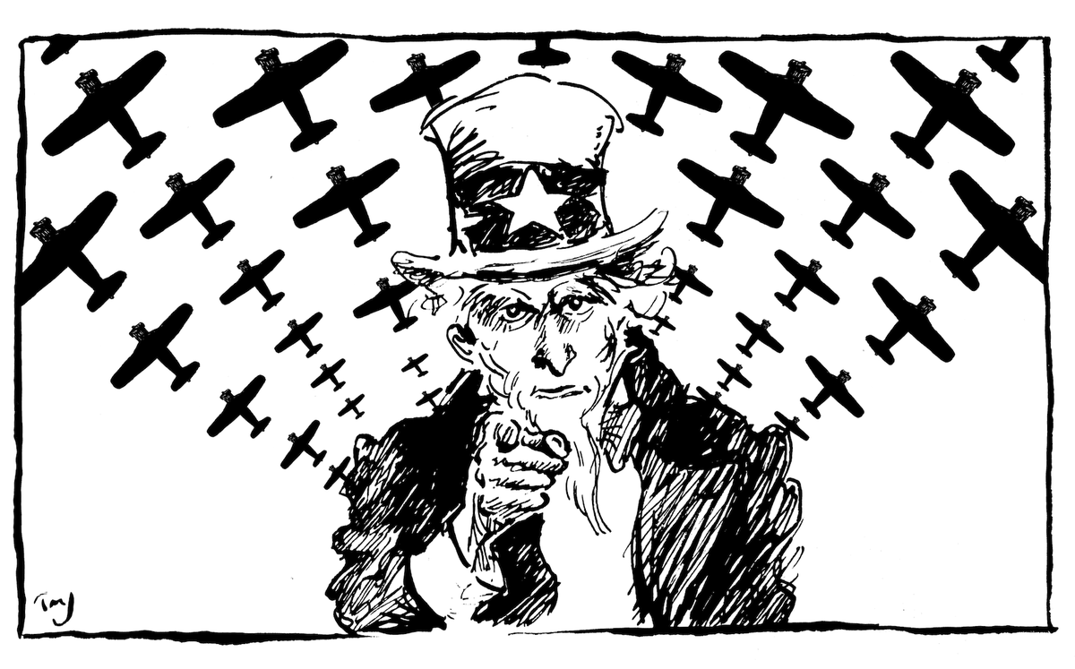 TomMorganJones's tweet photo. I tipped my hat to Tomi Ungerer & his planes years ago on the box of 'War on Terror the Boardgame', I was at it again this year with this illustration for a Young Walter Scott Prize entry. I should probably stop it now, but then again... #walterscottprize #YWSP #TomiUngerer https://t.co/2HsOkK54BJ