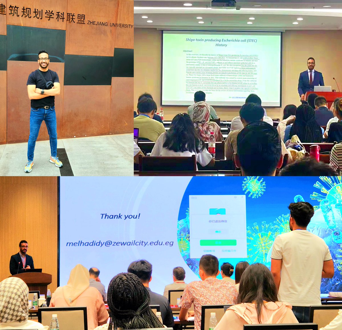 Elhadid76533907's tweet photo. Spending the past week delivering talks in @ZJU_China during their international summer school and conference on Food Safety snd human health. https://t.co/9l3uHPDcjp