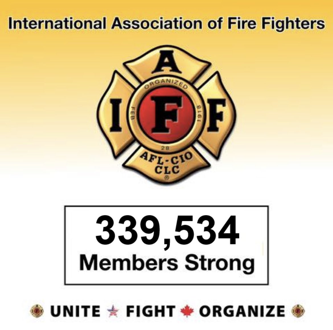 Frank Lรญma IAFF General Secretary Treasurer (@iaffgstlima) on Twitter photo Great news as our team calculated our membership numbers for August.
The <a href="/IAFFofficial/">International Association of Fire Fighters</a> continues to grow as we welcome more fire fighters and EMS professionals.
Our work to #UniteFightOrganize is getting noticed and itโs bringing people to our union. Great news as our team calculated our membership numbers for August.
The <a href="/IAFFofficial/">International Association of Fire Fighters</a> continues to grow as we welcome more fire fighters and EMS professionals.
Our work to #UniteFightOrganize is getting noticed and itโs bringing people to our union.
