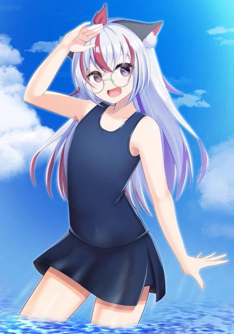 紅猫くろむ()さんをskebのご依頼で描かせていただきました～! #くろmart