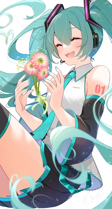 「初音ミク16周年記念画集」にこちらの作品を掲載していただけることになりました 素敵な作品に囲まれるの大変ありがたき幸せです… お見かけの際は何卒ー!