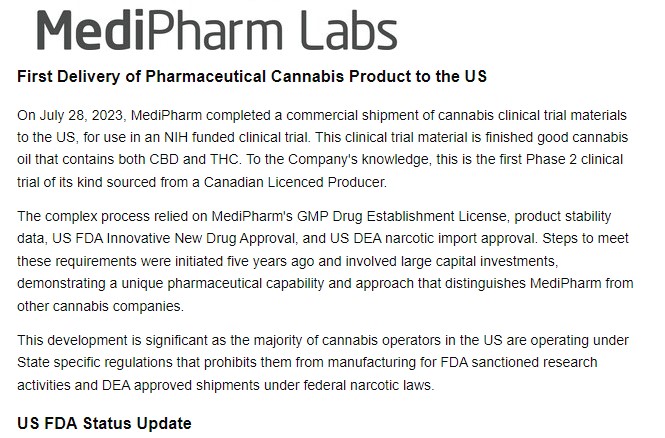 ddeadlock's tweet photo. For overlooked #MediPharm (#LABS #TSX $0.065 #OTCQX), this is notable news that has taken years to accomplish. This helps elevate #labs to the forefront of #pharma grade #cbd & #cannabis. News: https://t.co/VK85Z3M0ls #microcap #pennystocks #cannabisStocks https://t.co/wM1eiMGtmq