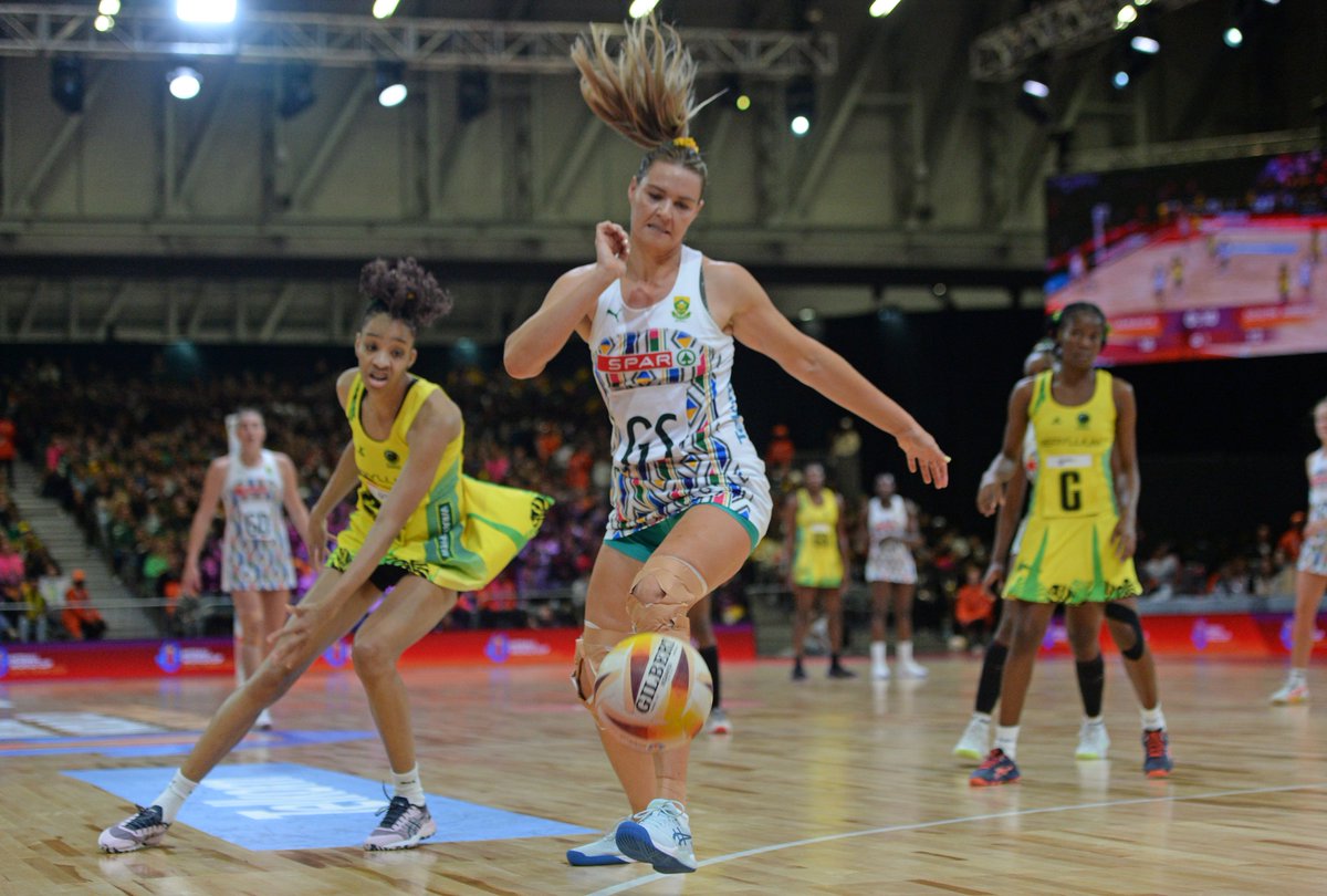 BackpageMedia's tweet photo. 2023 Netball World Cup  🏐

🇿🇦South Africa vs Jamaica 🇯🇲

📸Ryan Wilkisky/BackpagePix  

#2023NetballWorldCup #SouthAfrica #Jamaica #Netball #NetballPhotography https://t.co/YqUh8JXBZp