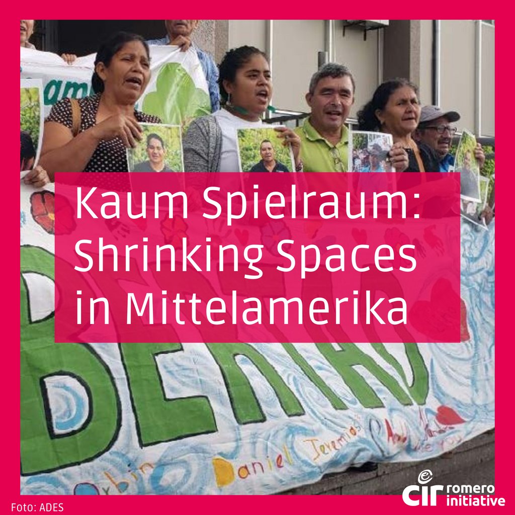 CI_Romero's tweet photo. Unfreie Wahlen, niedergeschlagene Demonstrationen & ermordete Menschenrechtsverteidiger*innen – die #Zivilgesellschaft in #Mittelamerika wird immer stärker unterdrückt. 😰 Mehr zum Problem der #ShrinkingSpaces in unserem aktuellen Magazin.
👉️ https://t.co/ypnKe5cnWj https://t.co/Ye2qBbDFo9
