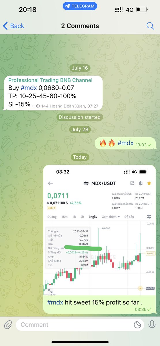 Tuantientyvt's tweet photo. #mdx hit sweet 15% profit so far 
#aca #bitcoin #bnb  #amp #apaca #akro ☺️☺️😃😃 https://t.co/7wLB9l9enE