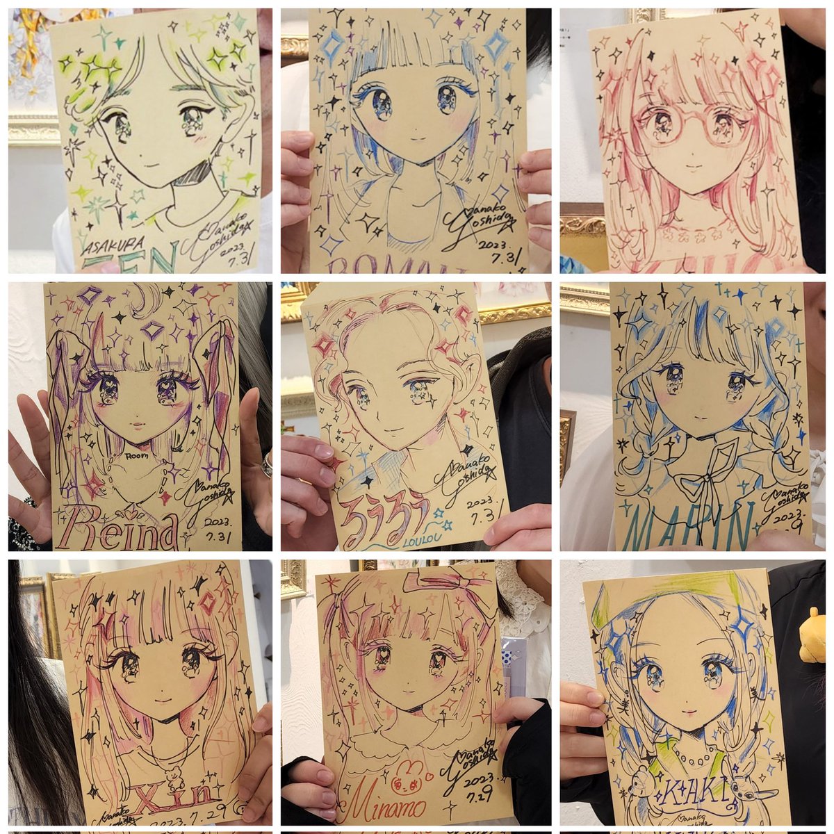 初個展が昨日で終了しました!
フォロワーさん、お友達、恩師などなど様々な方に来ていただきました!
今回の個展ではじめて知ってくださった方も沢山!⭐似顔絵もここに収まらないくらい描かせていただき幸せでした…今現在では、私の活動人生で一番の思い出になっています😖💖
↓ツヅク 