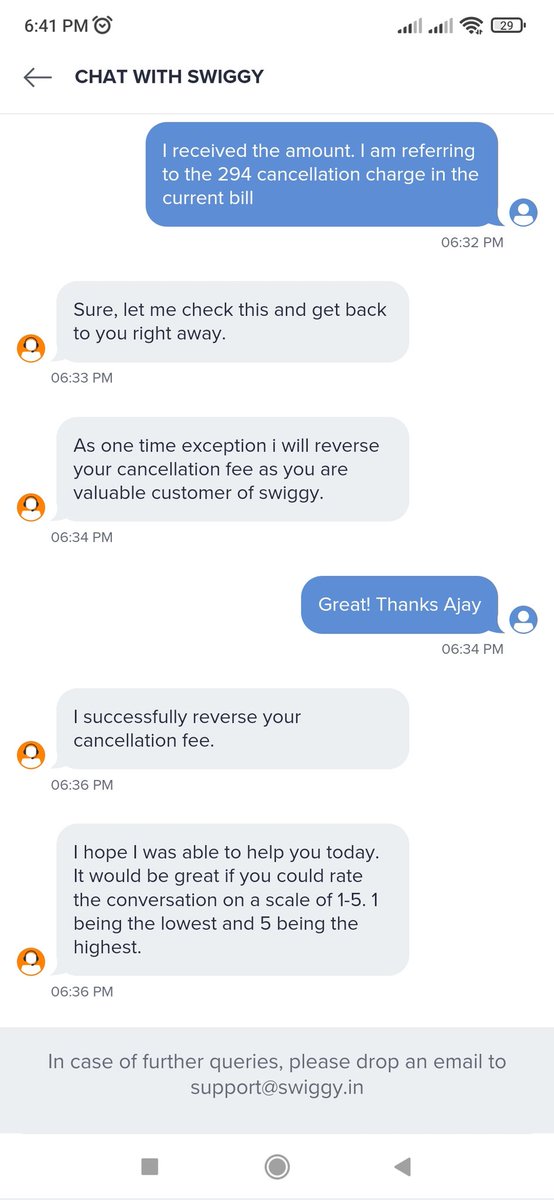 Trollking_07's tweet photo. @Swiggy @SwiggyCares 
Why do you lie Swiggy? I was informed about refund and yet no refund has been initiated. Valuable only when I pay without asking any questions? https://t.co/eTV5XUDMLY